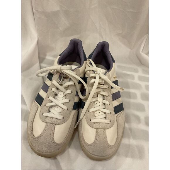 Adidas Men\'s Off-White Navy Gazelle Indoor Shoes Size 7 NWOT main image 9